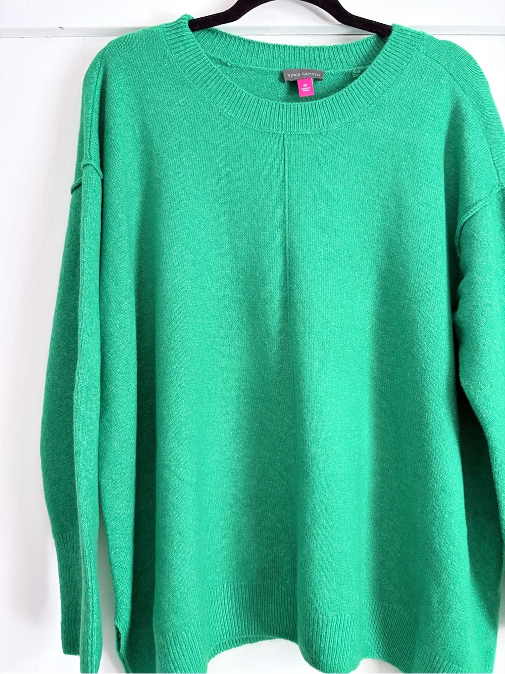 Vince Camuto Bright Green Crew Neck Sweater